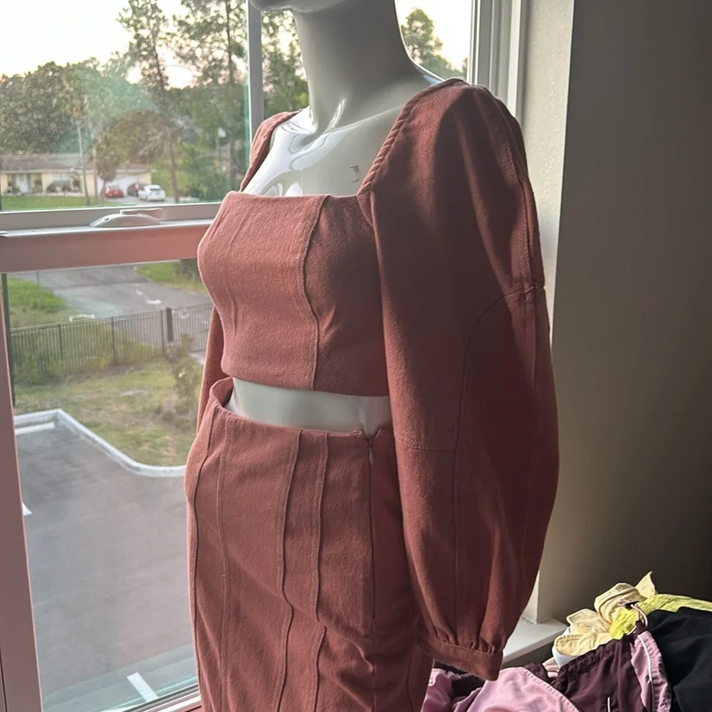 Free People Pink Skirt Set - Picture 4 of 9